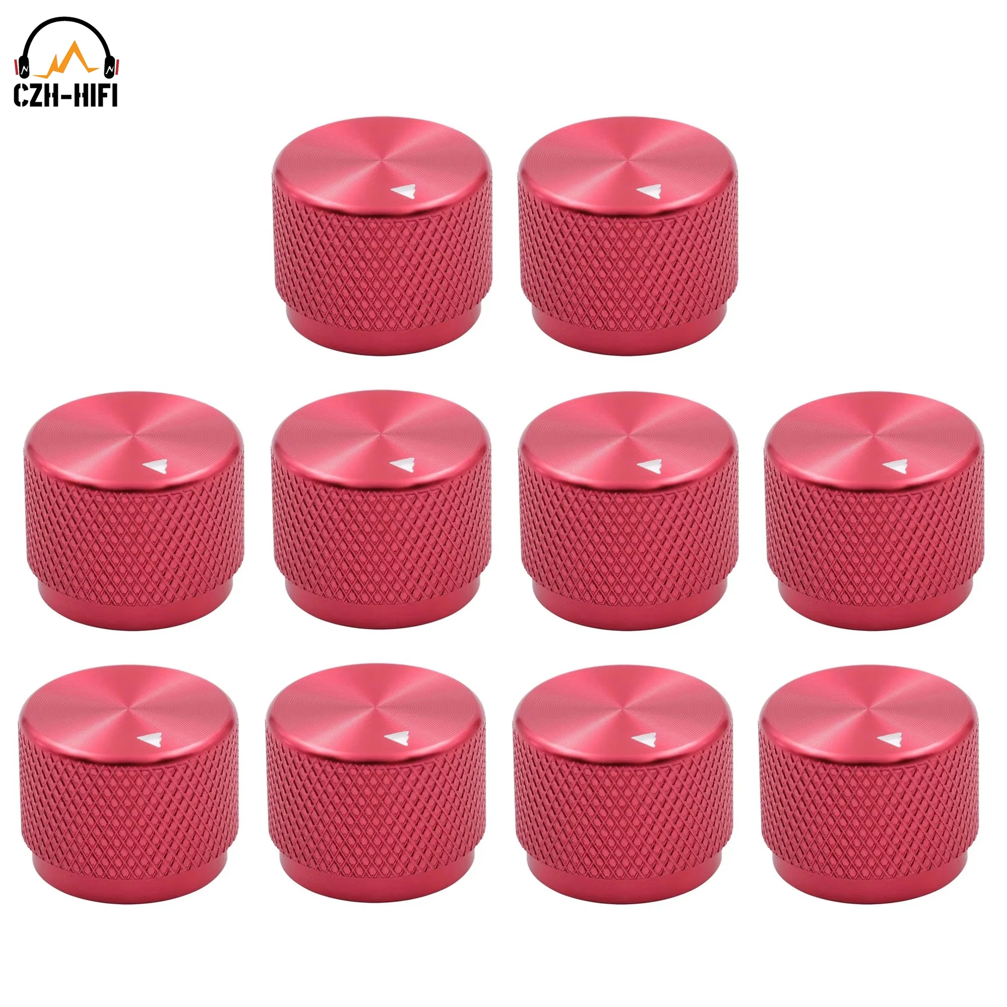 10pcs 20mm Solid CNC Machined Metal Aluminum Rotary Encoder Potentiometer Volume Switch Knob Turntable DAC CD AMP ON OFF Button