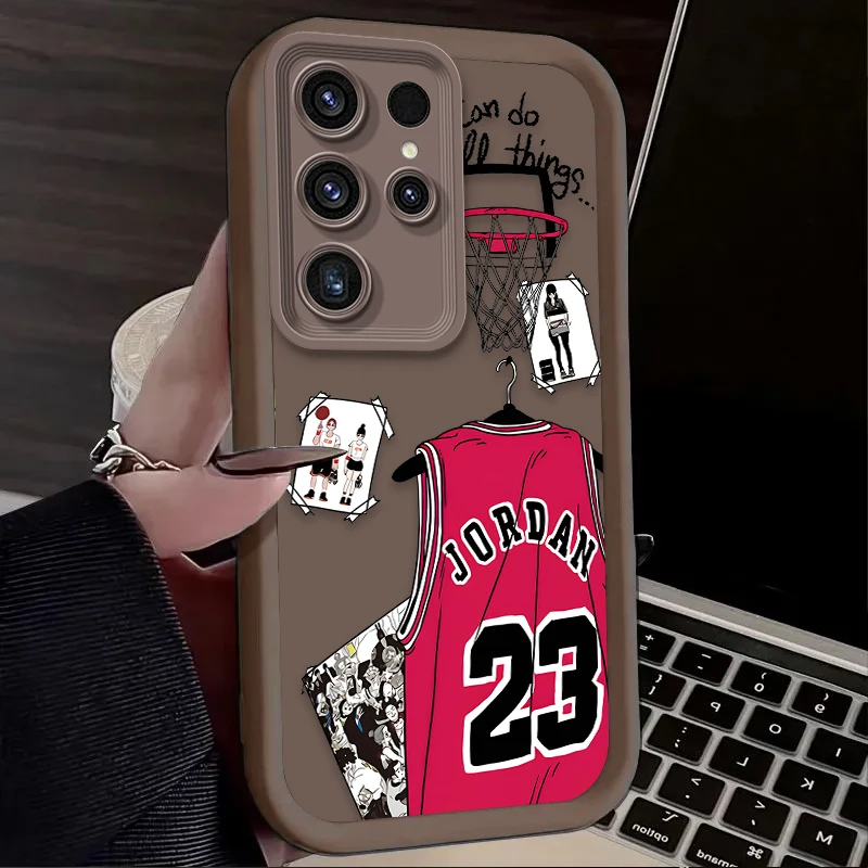 Basketball Star Cool Phone Case for Samsung Galaxy S24 S23 S22 S21 Ultra Plus FE A54 A34 A14 A73 A53 A33 5G Soft Silicone Cover