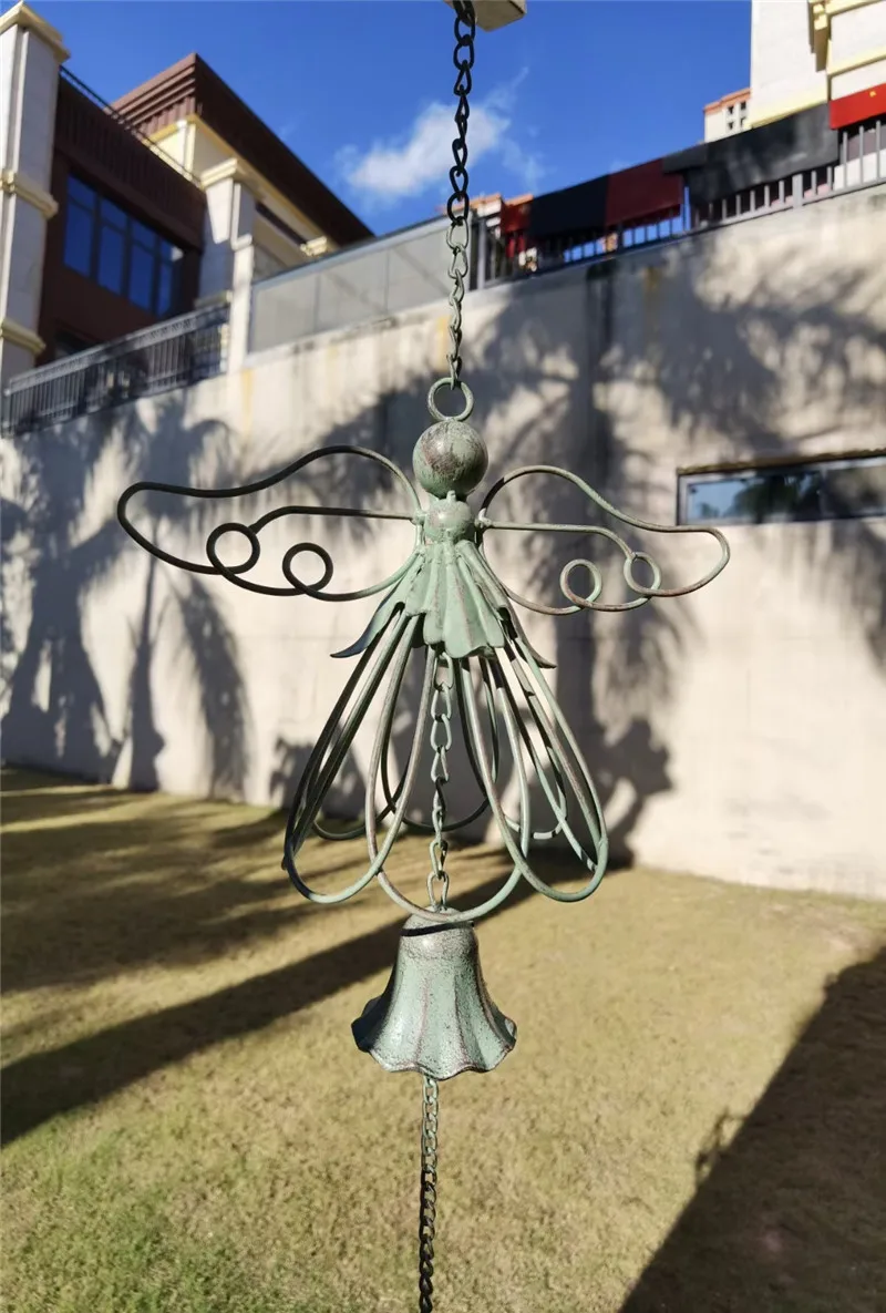 Iron Retro Angel Wind Chimes Do Old Creative Decorative Bells Hanging Garden Outdoor Courtyard American Country