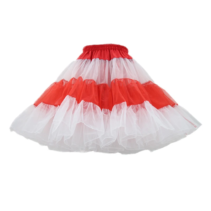 Ladies Maid Mesh Skirt Support Boneless Crystal Yarn Colored Underskirt Women Ballet Dance Tutu Halloween Cosplay Costume