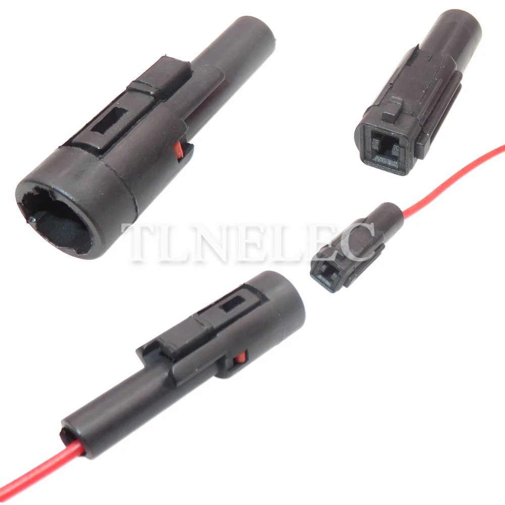 1 Pin Way Car męskie żeńskie złącze wiązki przewodów Auto Sealed gniazda z przewodami FW-C-1M-B FW-C-1F-B