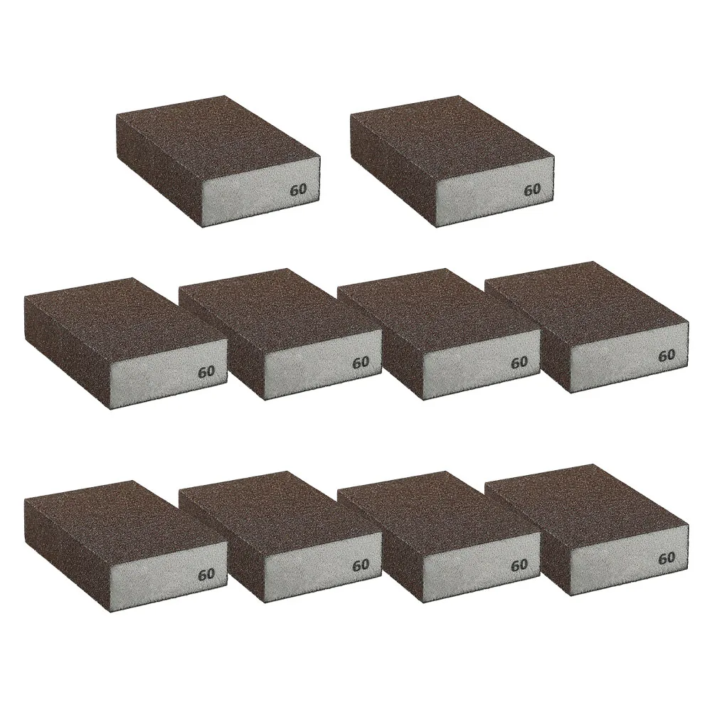 

10pc Sponge Sanding Block Wet&Dry Polishing Sandpaper Abrasive Foam Pad 60/80/100/120/180/240/320 Grit Woodworking Grinding Tool