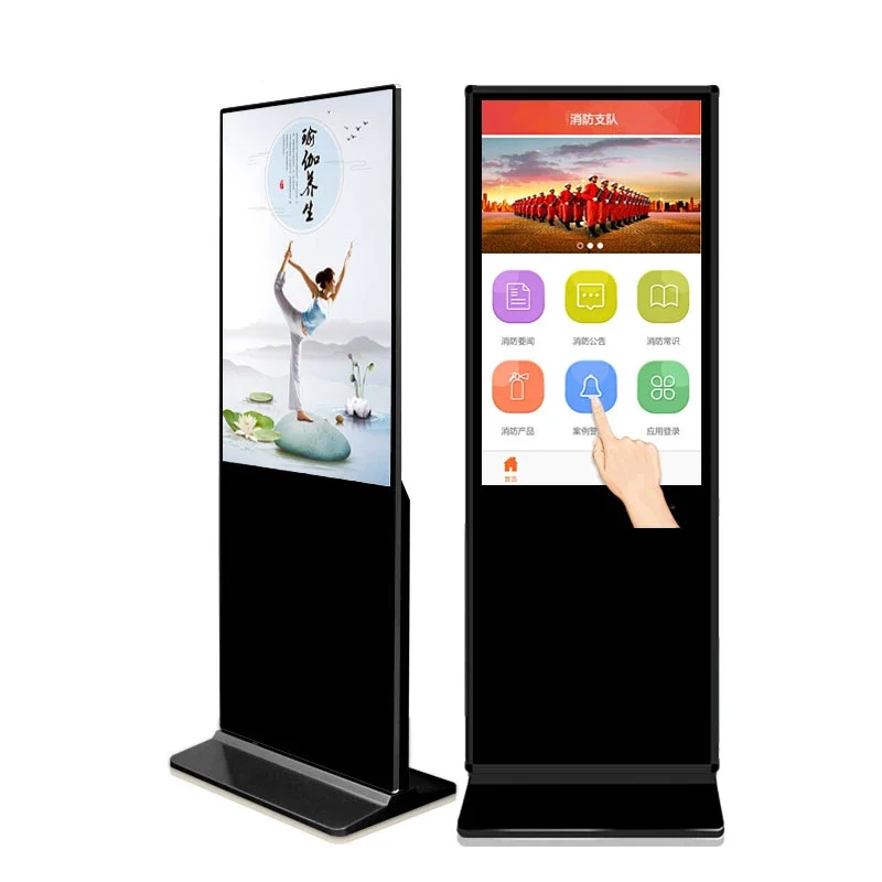 Free Standing 55 Inch Interactive Information Multi Touch Screen Advertising Kiosk Touchscreen (Win10 or Android OS)