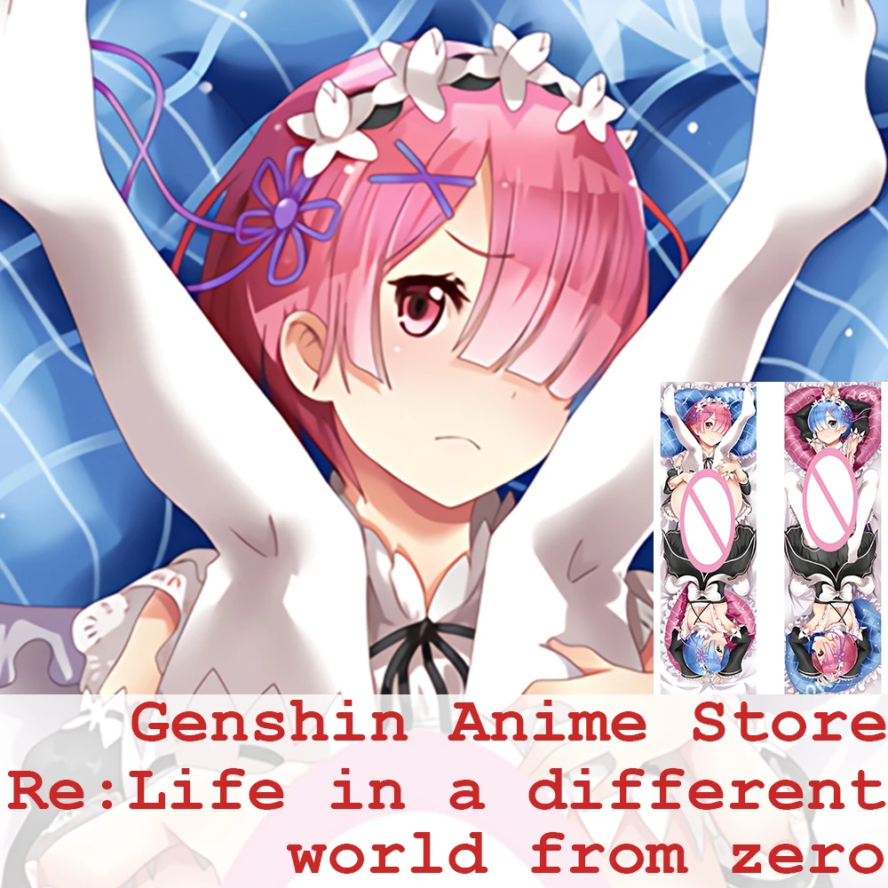 Dakimakura Anime Re:life In A Different World From Zero Rem Ram Cosplay Pillowcase Double-Sided Print Body Pillow Cushion Cover