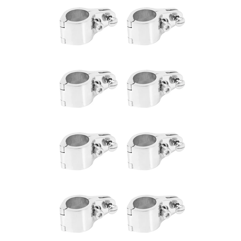 

8Pcs 25Mm Fitting Boat Bimini Top Hinged Jaw Slide Marine Hardware 316 Stainless Steel With 16 Screws Easy Install