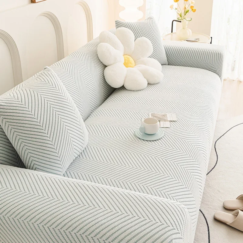 Stretch Sofa Covers for Living Room Anti Slip Sofa Slipcover with Elastic Bottom Pets Friendly Couch Cover Furniture Protector