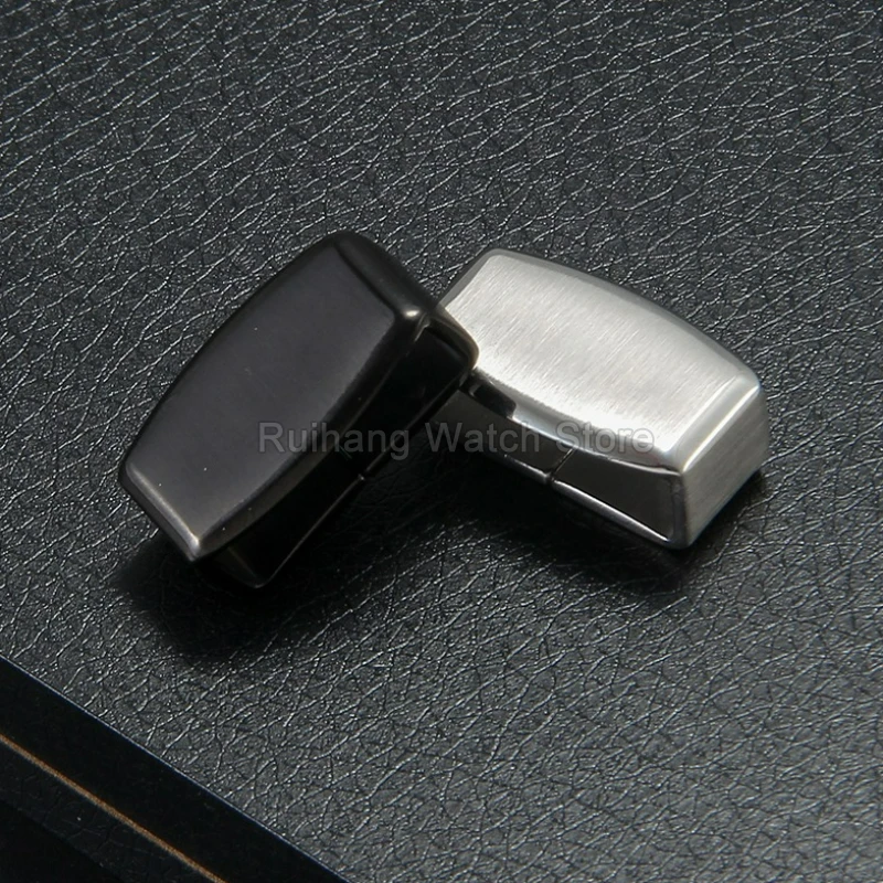 Black Silver Golden Glossy Watch Strap Loop 18 20mm for Seiko Tuna Submariner Chemical Stable Non Rusting Smooth Surface