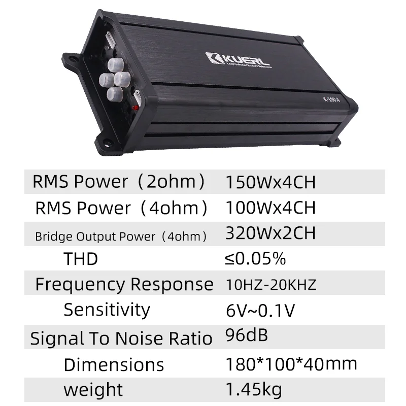 Class D Digital Amplifier High-Power Amplifier Car Audio Modification 4 Channel Car Amplifier Four-Way Car Amplifier