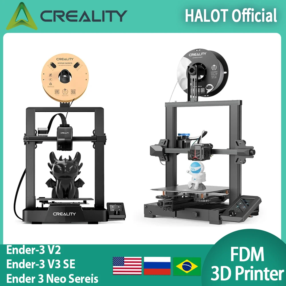 Creality Ender 3 V2 Neo /Ender 3 V2 3D Printer Or Ender-3 V3 SE 3D Printer Worry-free Auto Leveling 250mm/s Fast Printing