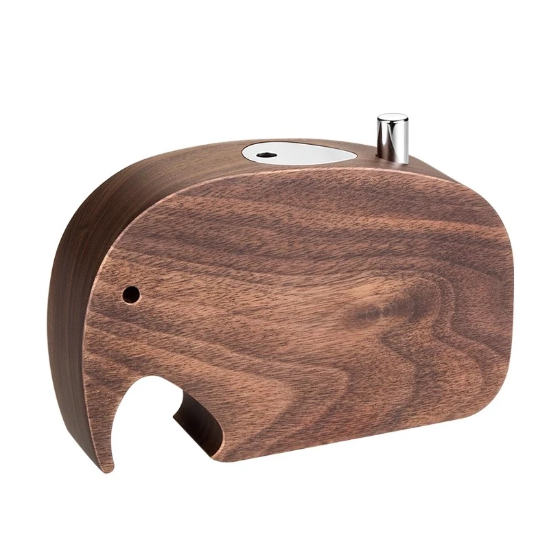 

Light luxury walnut solid wood elephant toothpick box simple press creative cute decorative ornament model room