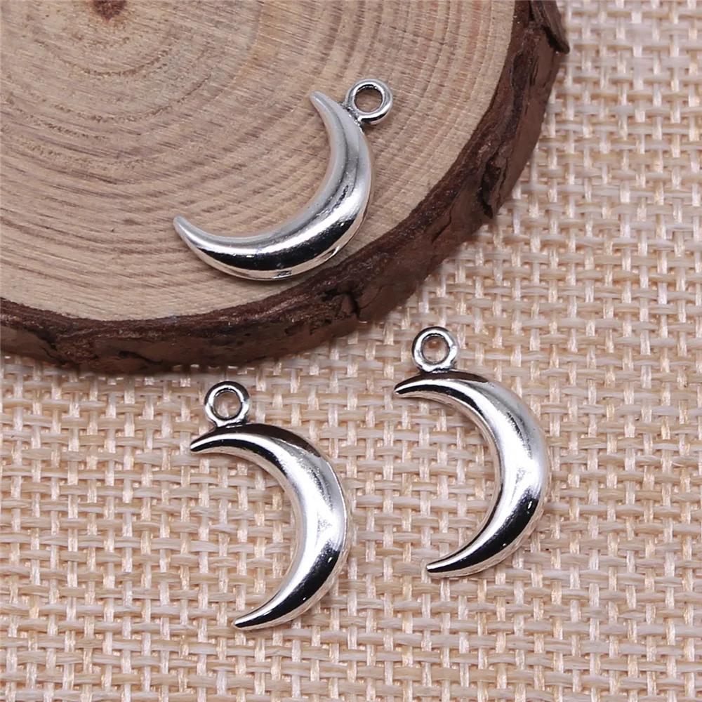 20Pcs/Lot Charm Month 18*10mm Antique Silver Color Pendants Making DIY Handmade Tibetan Finding Jewelry Bracelet Necklace