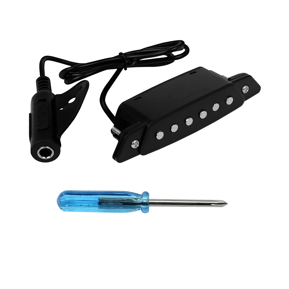 IRIN Gitarren-Soundloch-Tonabnehmer-Verbindungskabel-Zubehör mit Schraubendreher, magnetischer Gitarren-Tonabnehmer für klassische Akustikgitarre