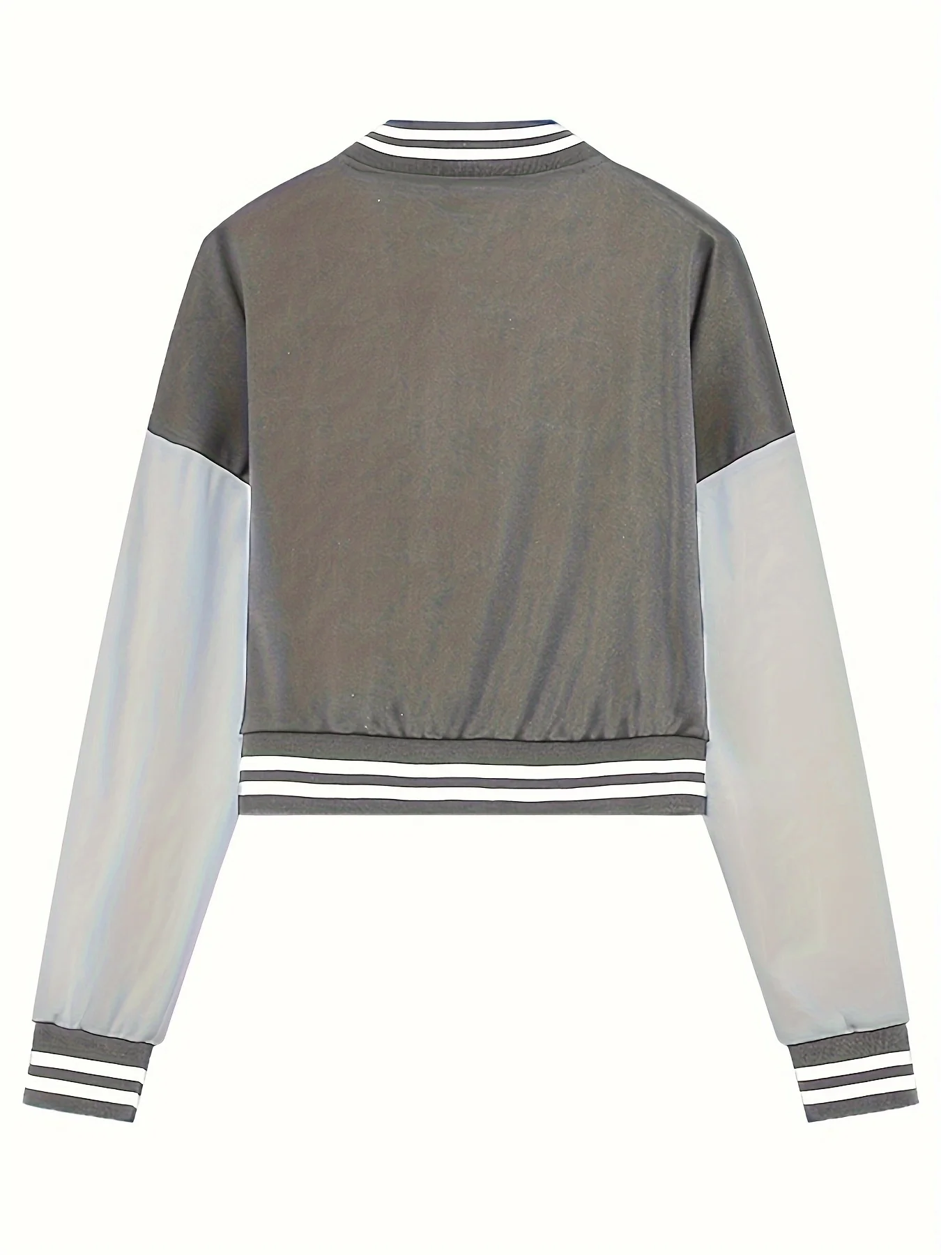 Spring and Autumn European and N Women's Color Matching Jacket Single-breasted Lettered Baseball Jacket