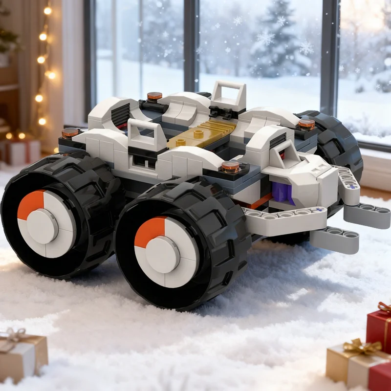 285pcs MOC City Space Command Rover Module Trailer Building Blocks Creative Pack Assembly Series Edition Toy Gift For Builders
