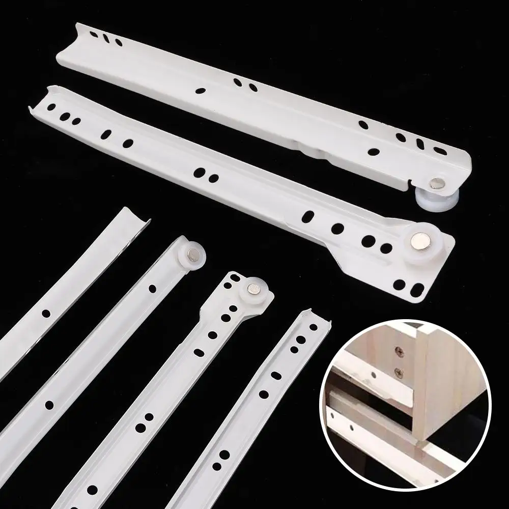 Thickening Two Section Pulley Furniture Cabinets Keyboard Roller Two Cabinet Rails Computer Table Chute Drawer Track Slides