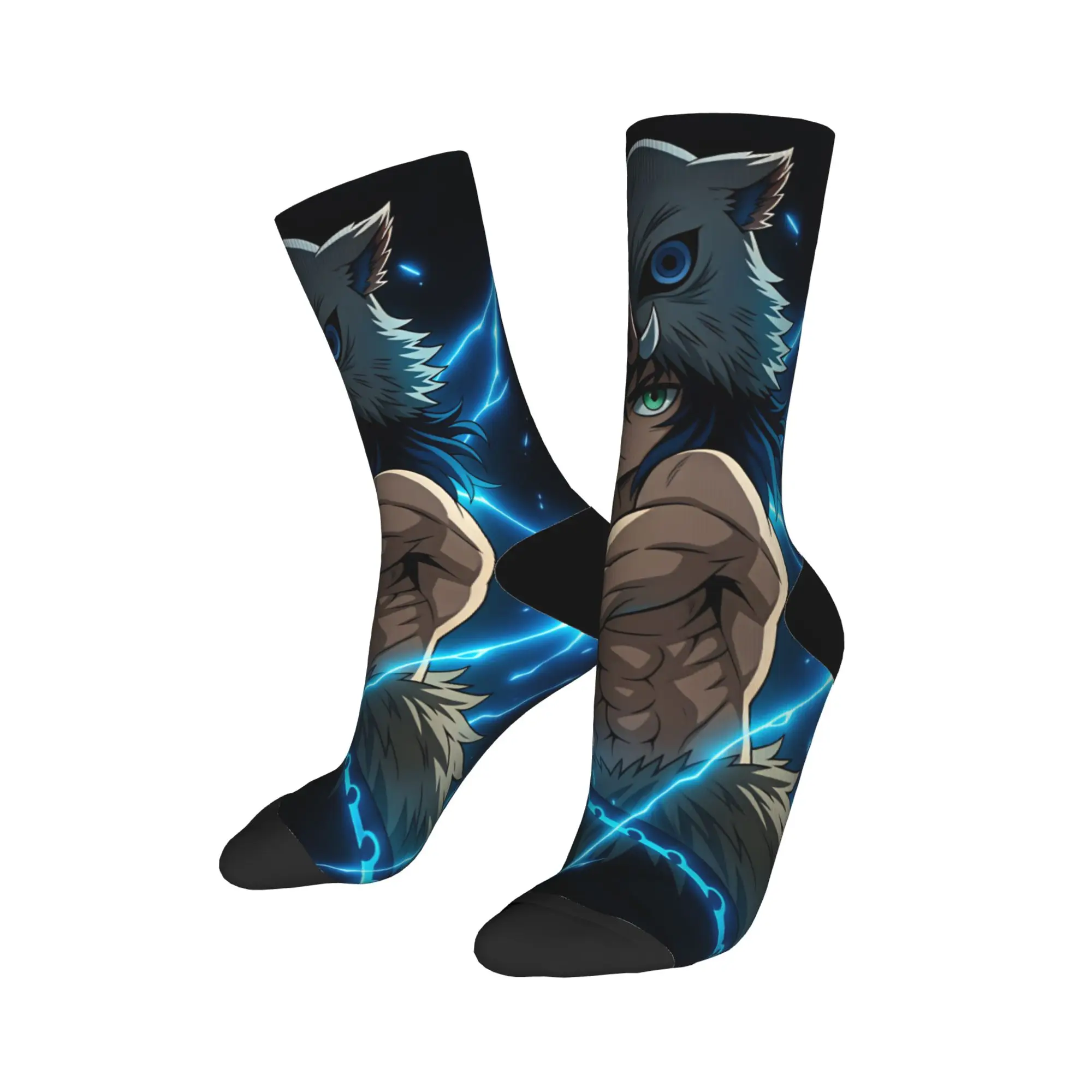 Demon Slayered Characters Socks  Printed Stockings Anti Skid Couple Socks Soft Autumn Funny Skateboard Socks