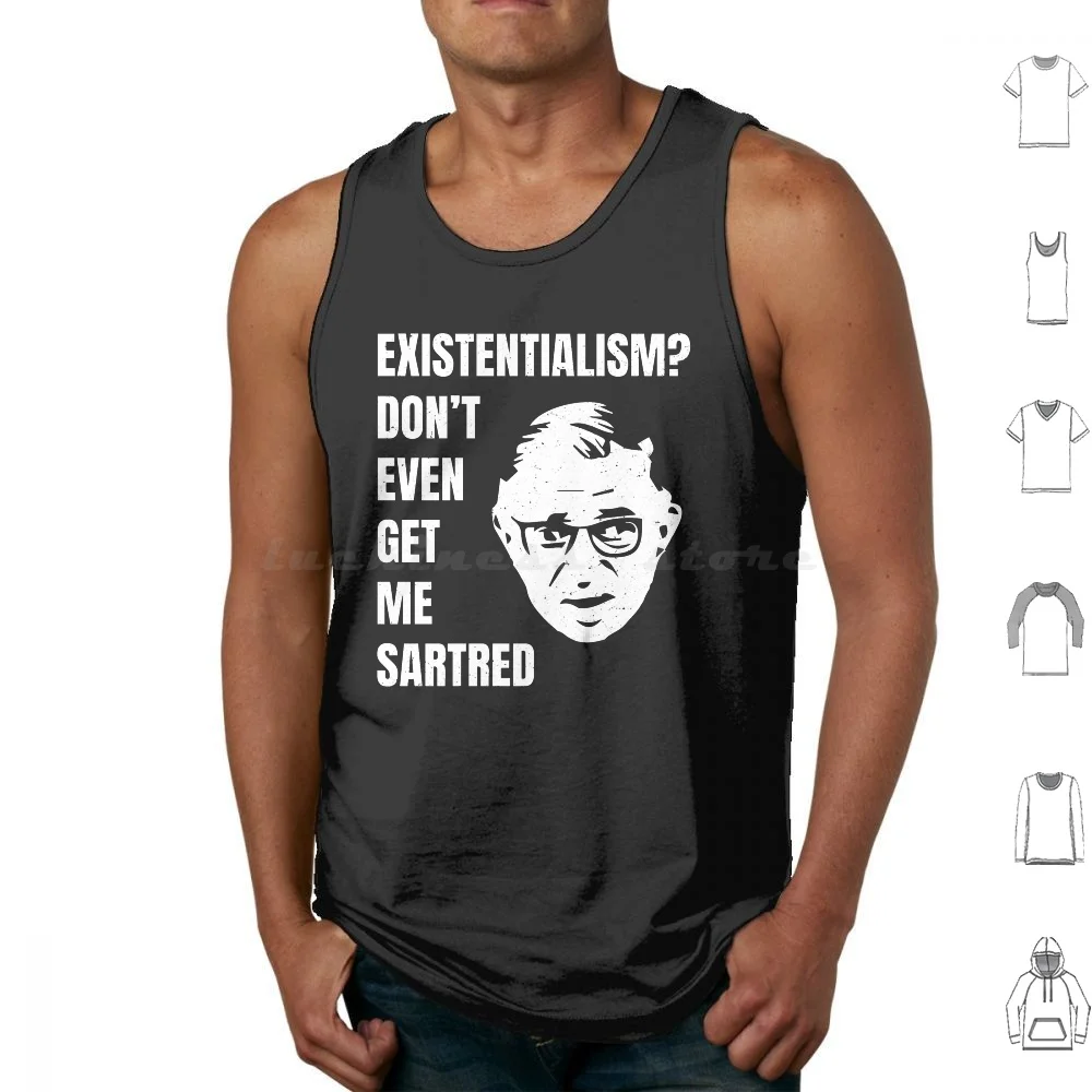 Camisetas sin mangas de Jean-Paul Sartre, estilo existencialista, Albert Camus, existencialismo, existencialista