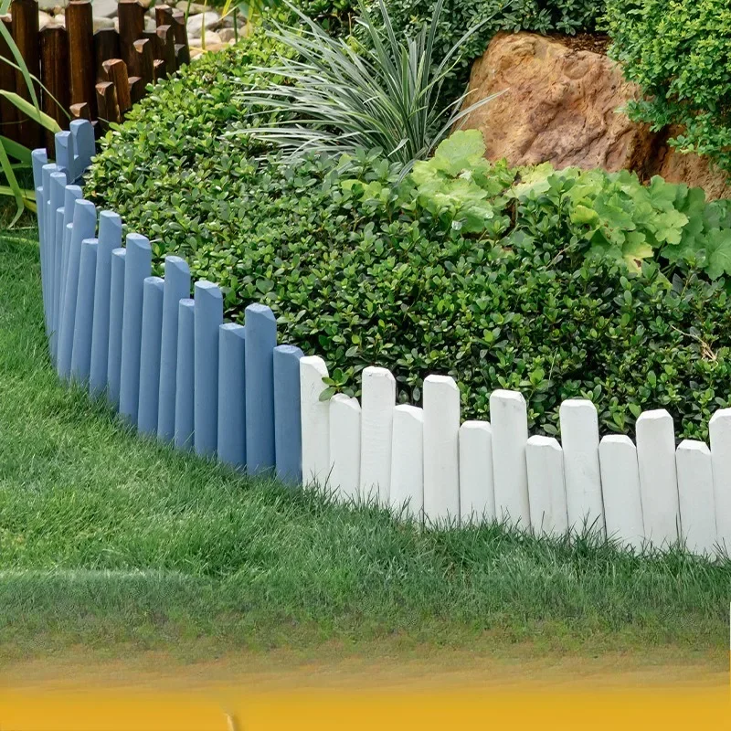 Vegetable Garden Fence Flower Pond Fence Garden Small Soil Board Barrier Anticorrosive Wood Fence Outdoor