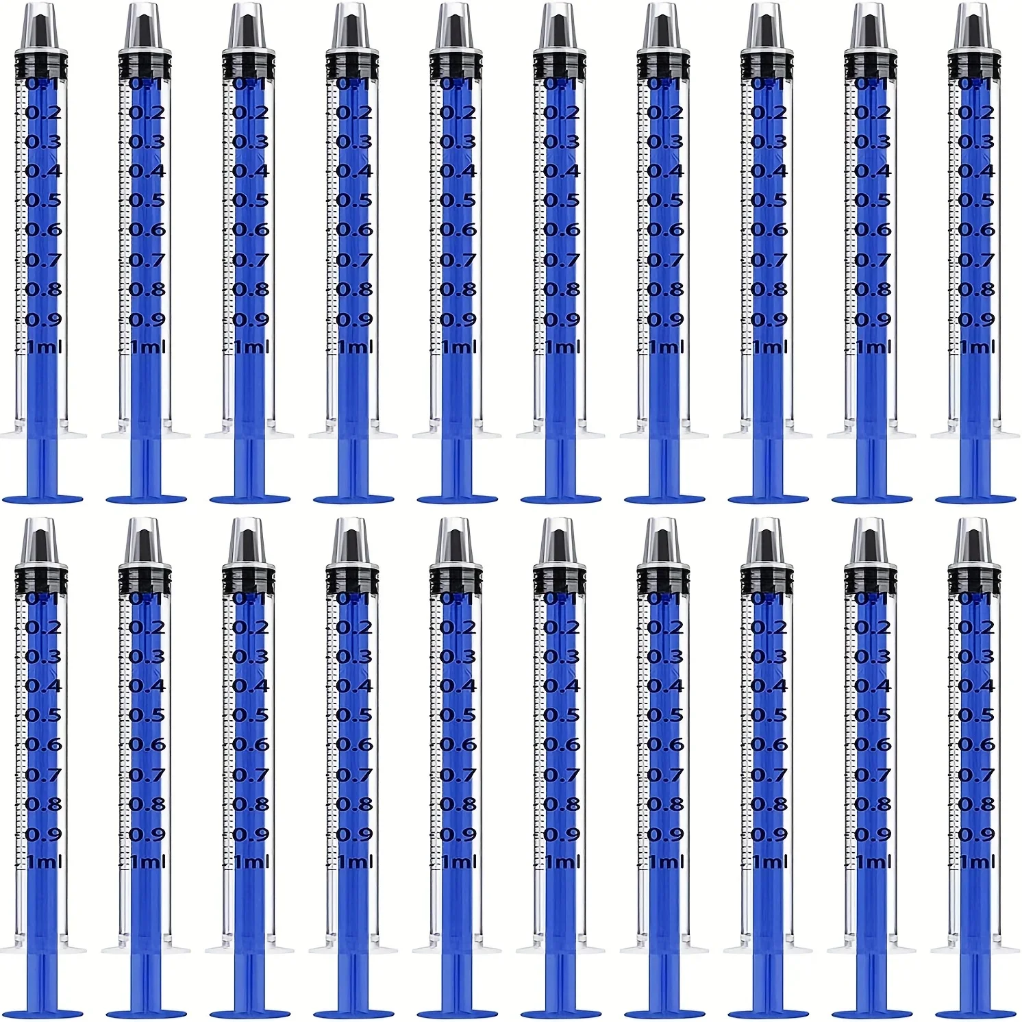 1ml Plastic Syringes Without Needle, Open Tip, Liquid Measuring Dispensing Tools for DIY Craft, Lab Sample, Glue & Lubricant App