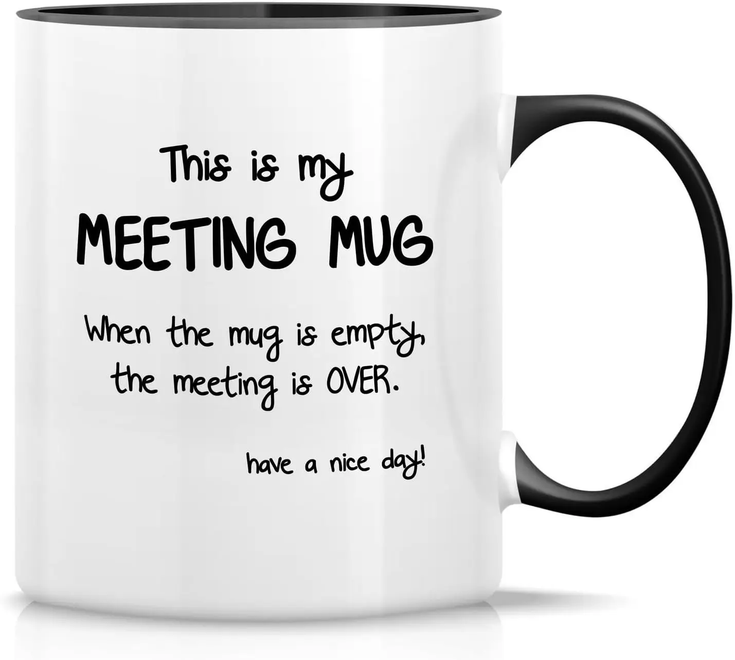 

Retreez Funny Mug - Meeting Mug The Mug is Empty The Meeting is Over 11 Oz Ceramic Coffee Mugs - Funny, Sarcasm, Sarcastic, Insp