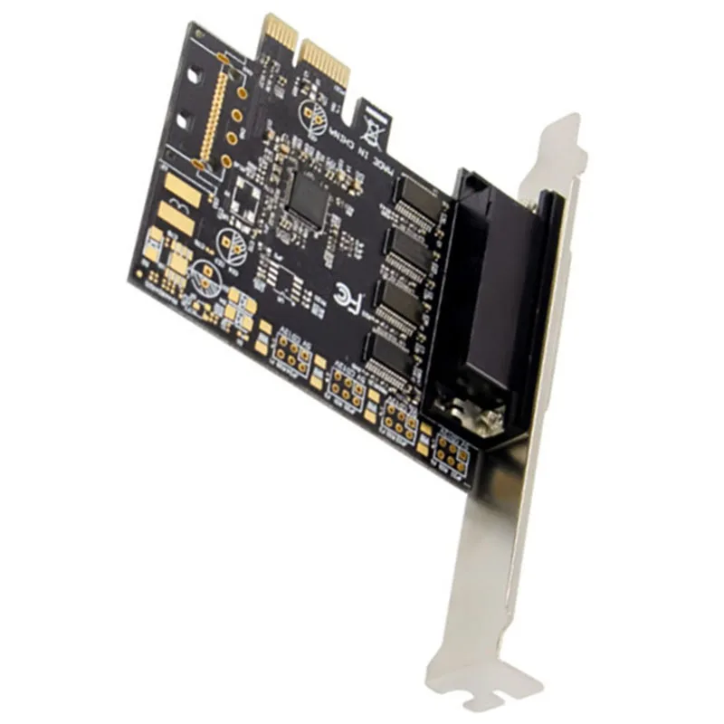 PCIE AX99100 1 Out 4S DB-9 Pin RS232 Serial Port Card Industrial Serial COM1 Port Expansion Card for PC