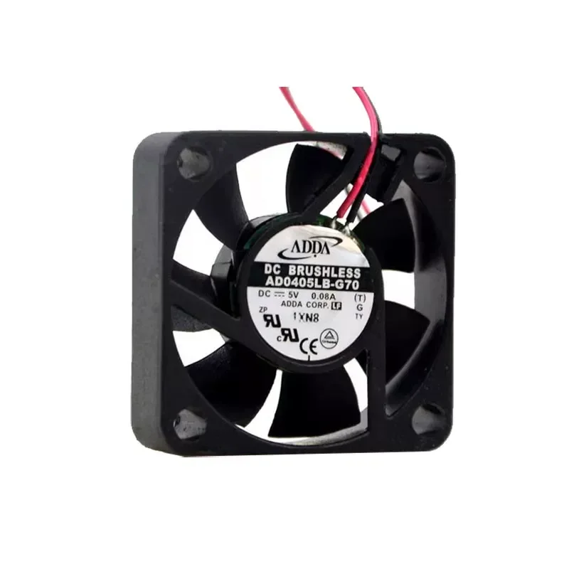 Original ADDA AD0405LB-G70 5V 0.08A 40mm 4010 2-Wire Double Ball Bearing Cooling Fan for Electronic Devices