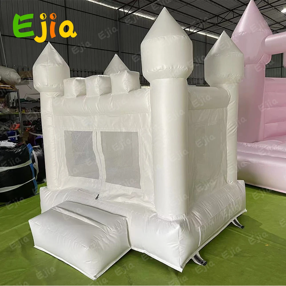 Home Inside Small Size 8ft /2.5m/10ft  Inflatable Wedding Bounce House Kids White Jump Bouncy Castle House  For   Party Event