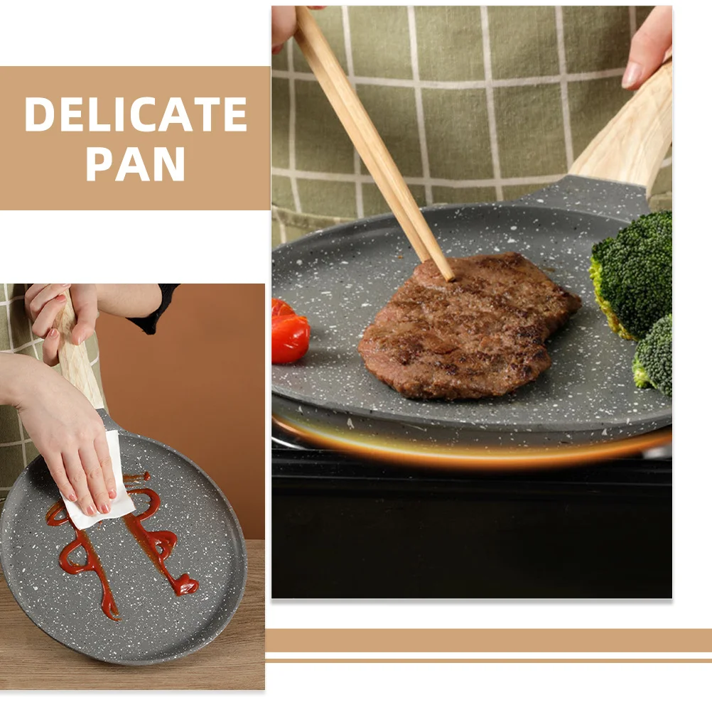 

Nonstick Frying 28Cm Flat Skillet For Pancakes Eggs Pizza Kitchen Restaurant Use Baking Pan Crepe Maker Mini