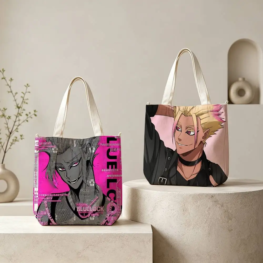 Anime Ryusei Shidou Tote Bag for Women Reusable Shopping Tote Bag Zippered Shoulder Bags Print