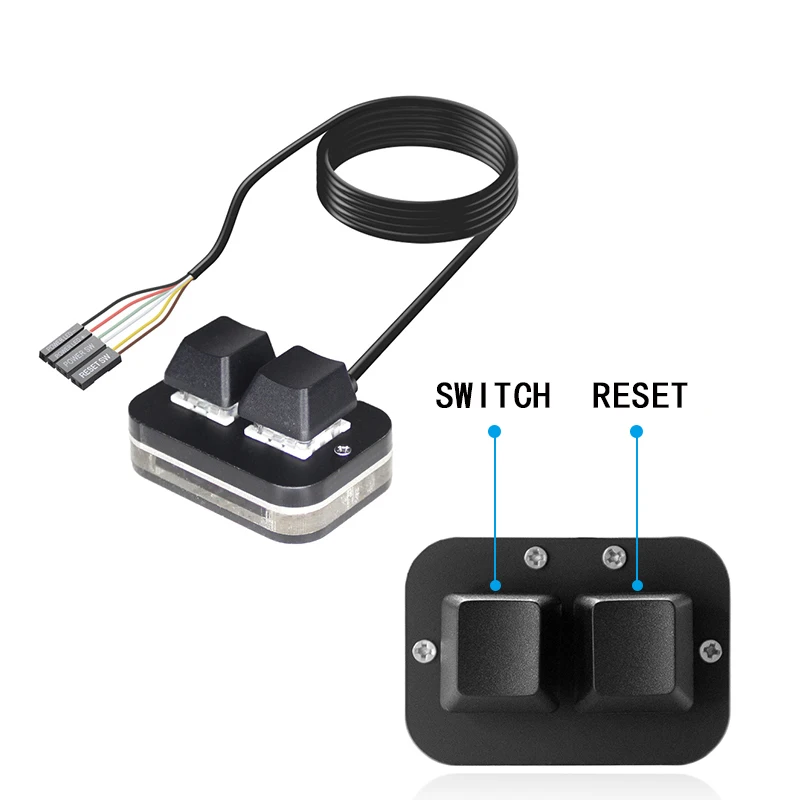 Picture 7: Computer desktop power button, PC case external power/reset switch modification button extension cable