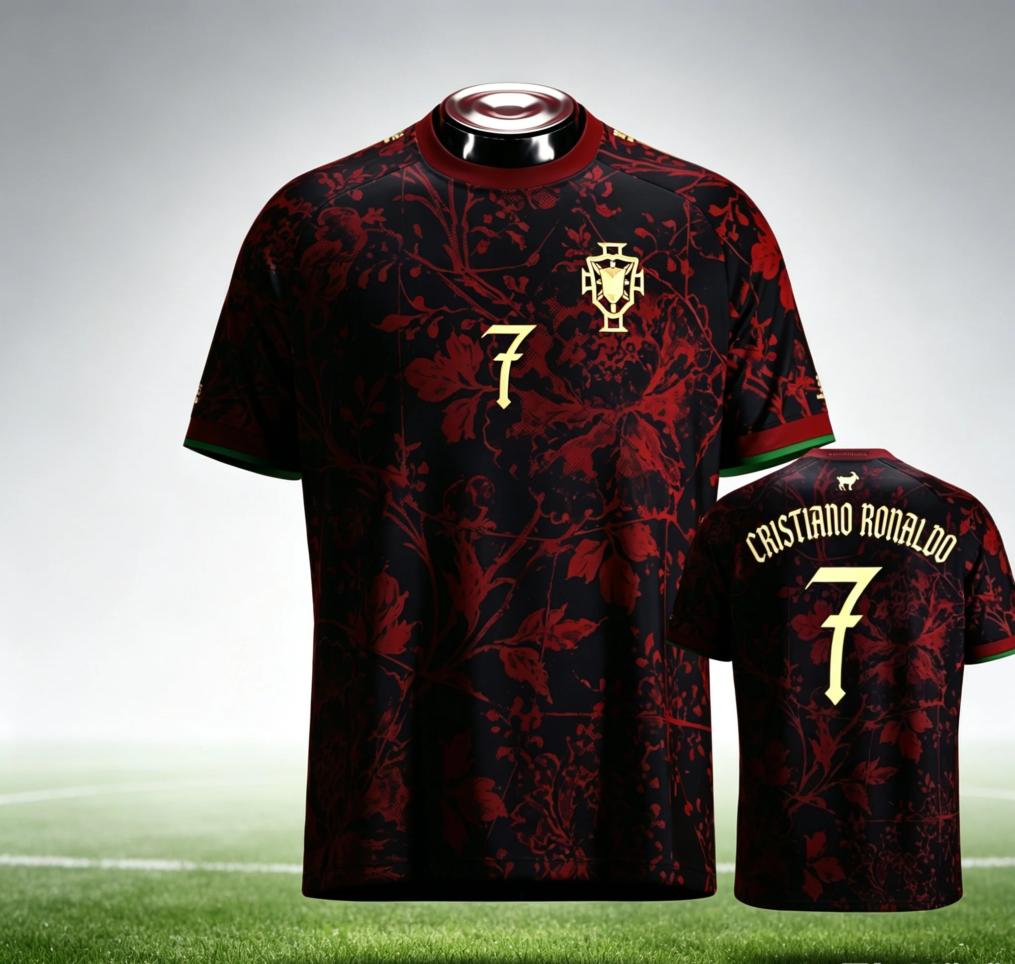 2026 Cristiano Ronaldo # 7 The Siu Portugal Heritage Fußballtrikot für Herren und Damen, atmungsaktiv, schnelltrocknend, Y2k Fan O-Neck T-Shirt – Detail 1
