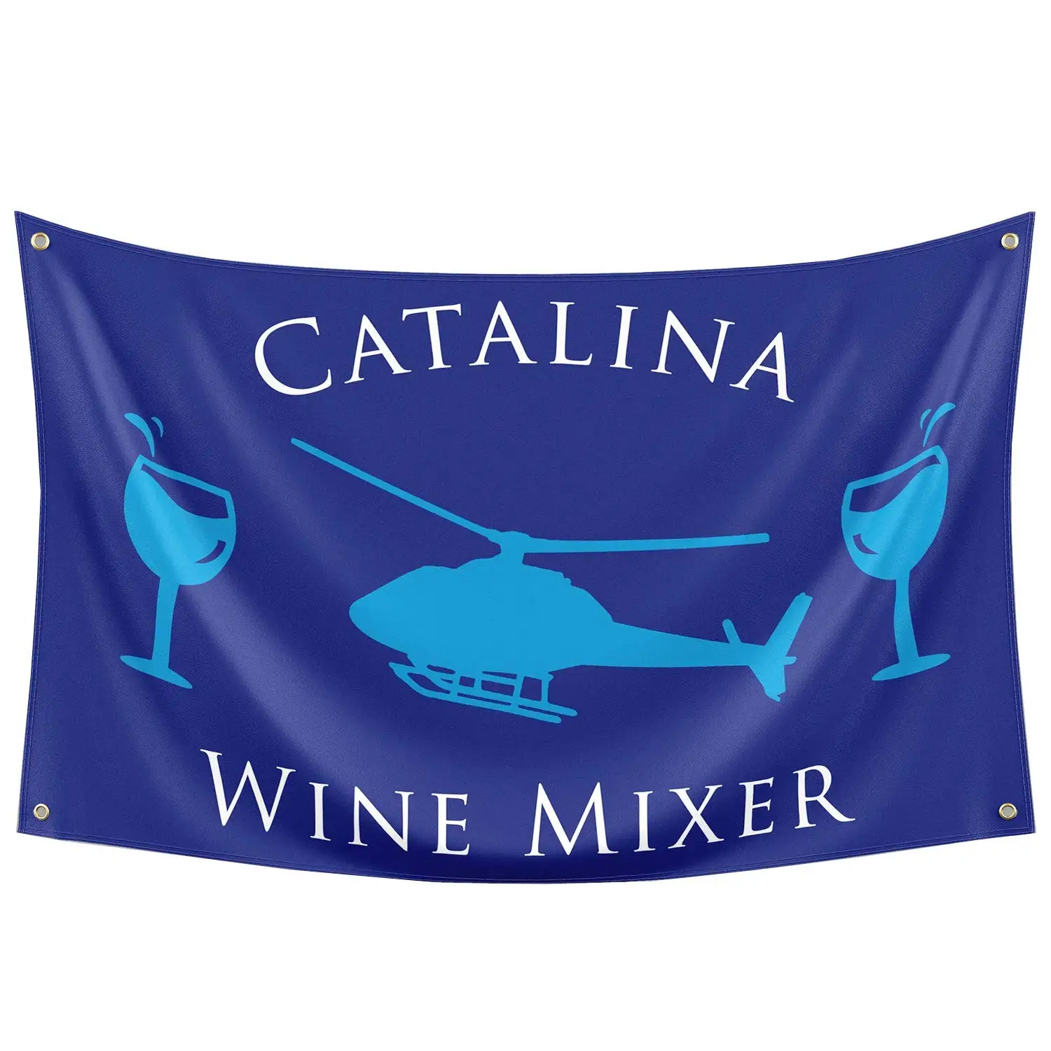 Catalina Wine Mixer Flag Tapestry Wall Decor Funny Poster Durable College Fade Proof Gift Premium Outdoor Dorm Banner Vivid Colo