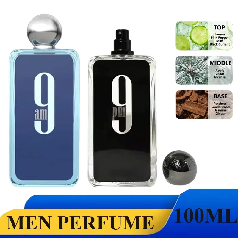 

100ML 9 PM Unisex Eau De Parfum High Quality Brand Perfume Original Arabic perfume hombre perfume Eau De Parfum femme for woman