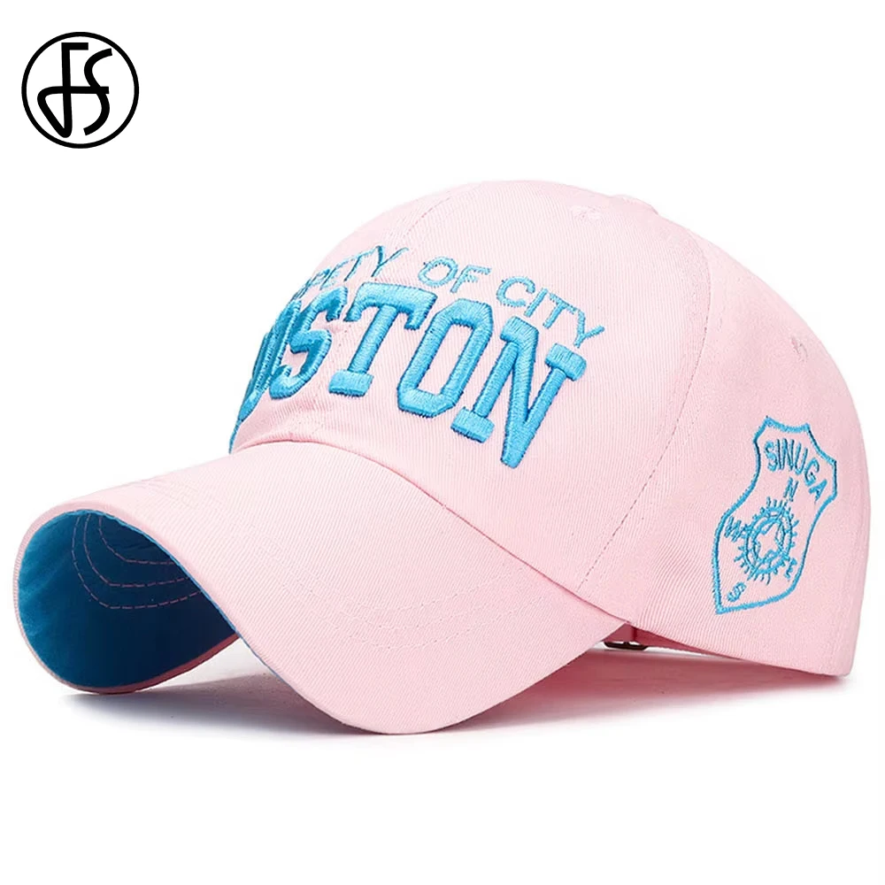 FS Trendy Pink Hip Hop Baseball Caps For Men Women Letter Snapback Cap Trucker Hats Outdoor Sports Golf Hat Gorras Hombre 2024