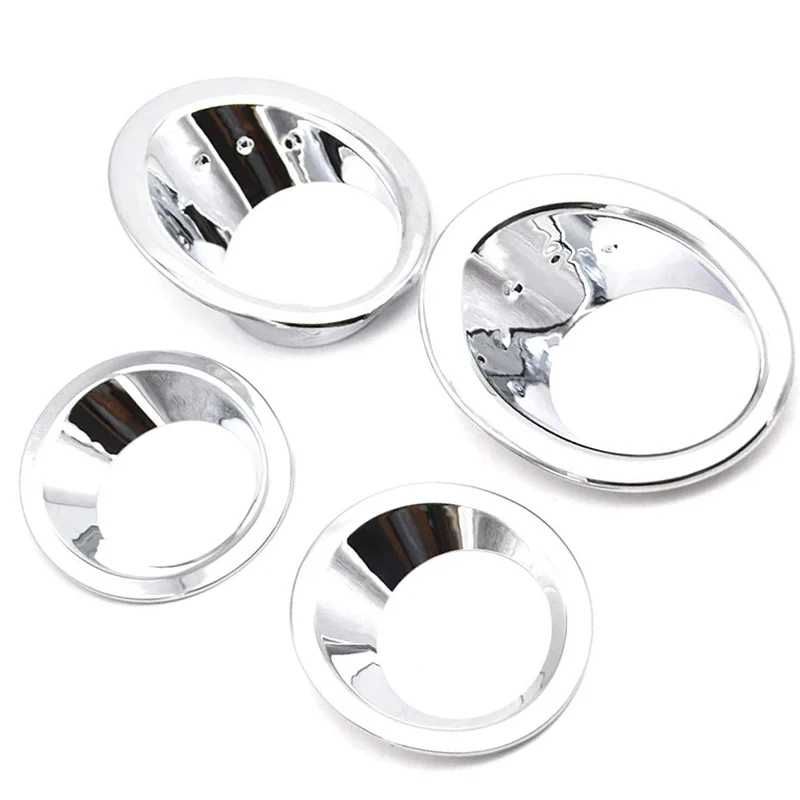 

4 PCS Chrome Front and Rear Fog Light Cover For Nissan Qashqai / Dualis J10 2007 - 2009 Fog Light Lamp Trim Protector Molding