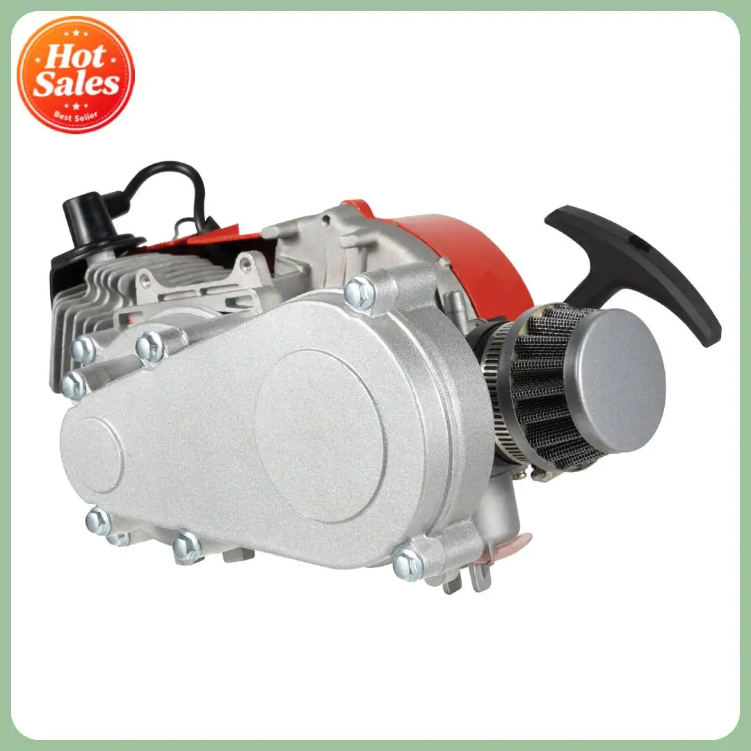Motore Bymaocar 49CC, motore fuoristrada 49CC, motore ATV 49CC, motore a 2 tempi in alluminio, potente, con accensione elettronica, per mini moto da cross, quad, scooter, moto, ricambio.