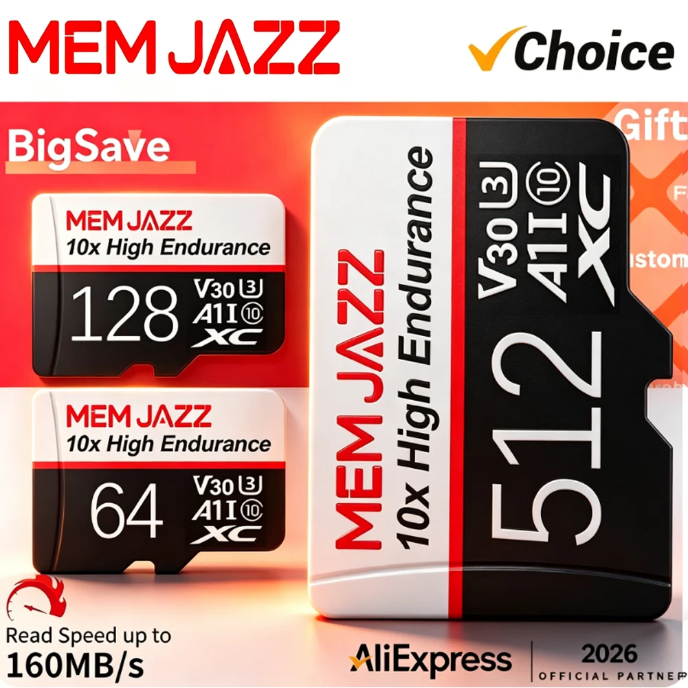 Memory Card 256GB 512GB Micro TF SD 128GB 64GB High Speed Read 190MBs SD Card 32GB for GoPro DJI Drone 4K Video