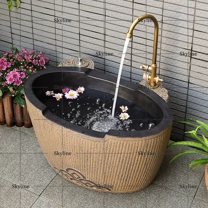 Outdoor Villa Courtyard Terrace Garden Yard Mop Pool Watering Wash Basin Sink