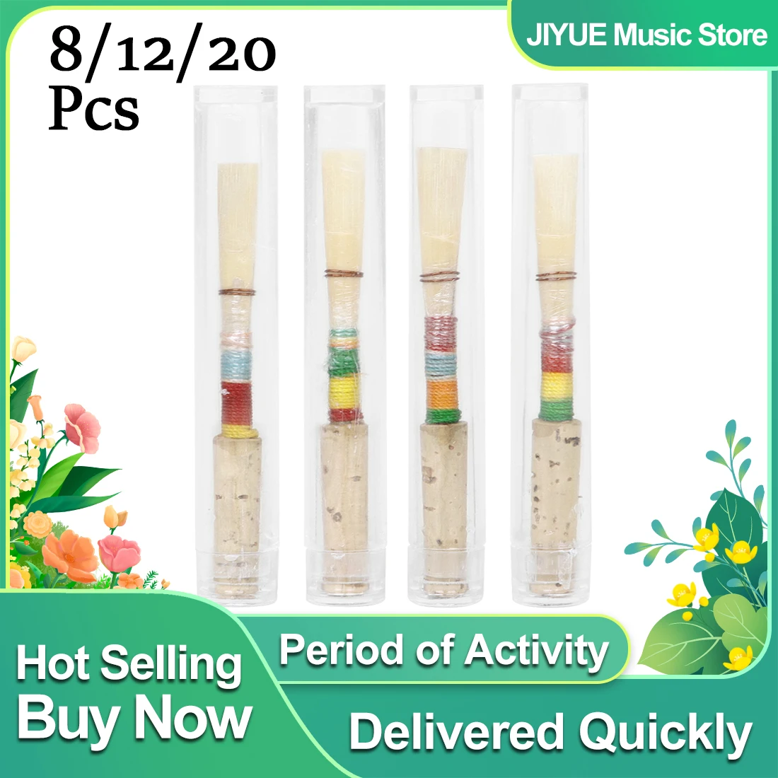 

SLADE 4/8/20 Pcs Oboe Reed Natural Reed Handmade Key of C Coloured Professional Cork High Quality Wind Instrument Accessories