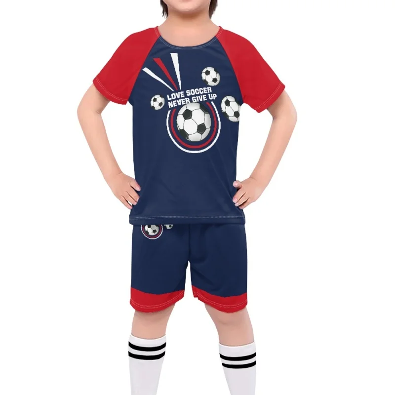 Youth Football Uniform National Team 3d Printed t-Shirt Short Sleeve Shorts Set High Quality Boys And Girls Sportswear Set kids