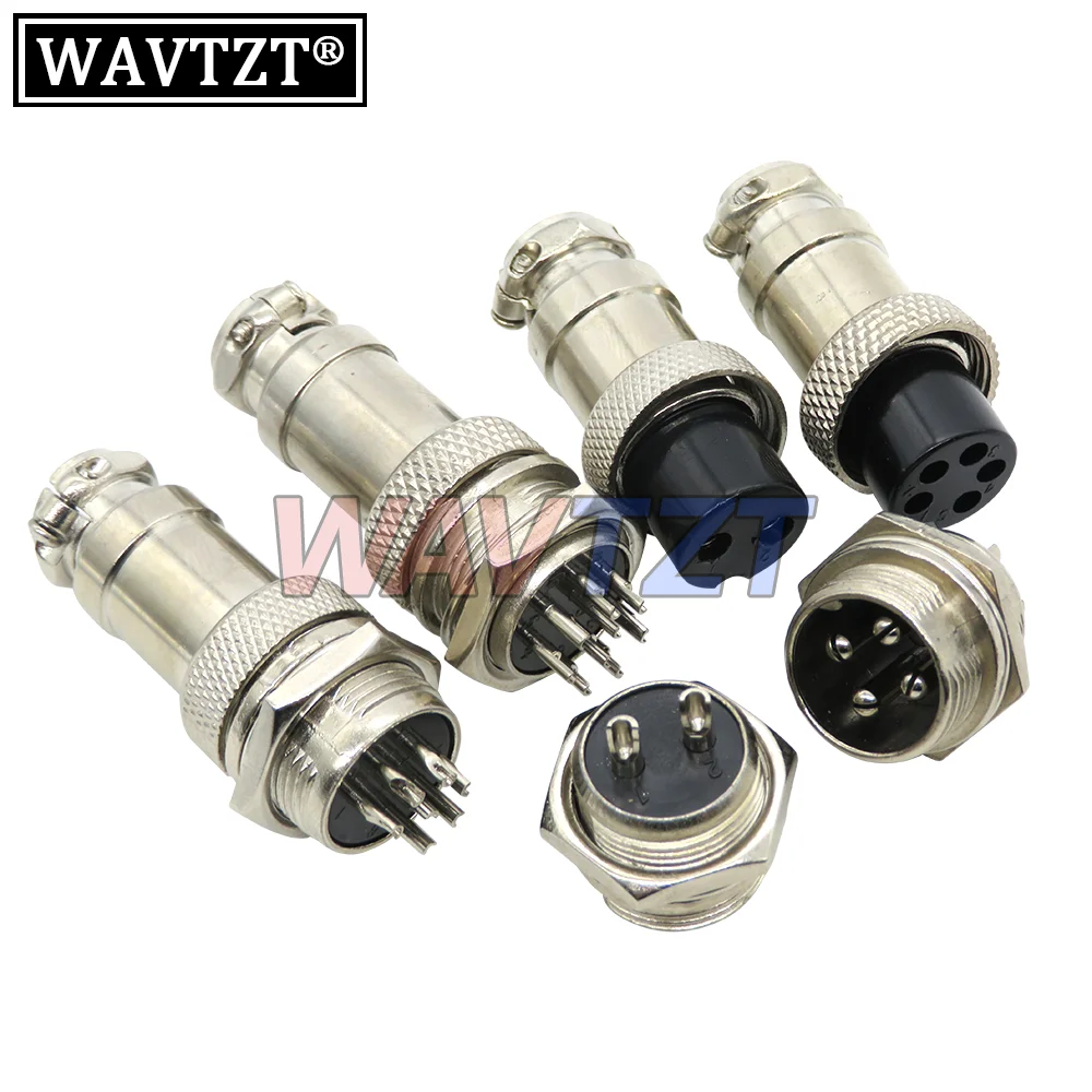 1Set GX16 Male & Female 16mm Connector Metal Circular Aviation Socket Plug 2PIN 3PIN 4PIN 5PIN 6PIN 2P 3P 4P 5P 6P 7P 8P 9P