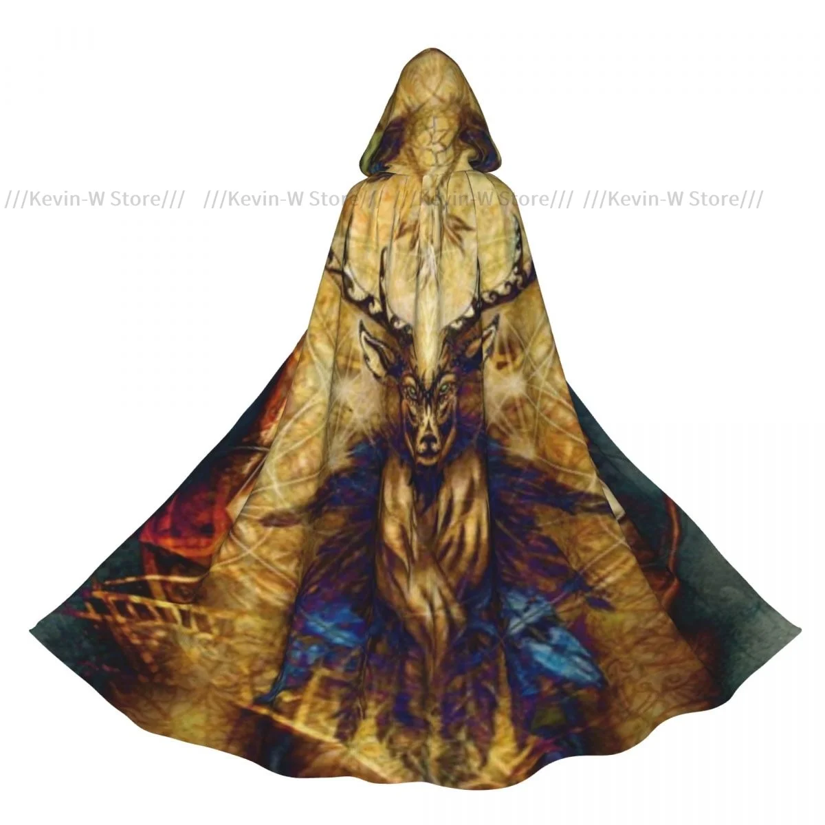 

Двусторонний плащ унисекс с капюшоном для взрослых вампиров, накидка, сакральный декоративный дух оленя