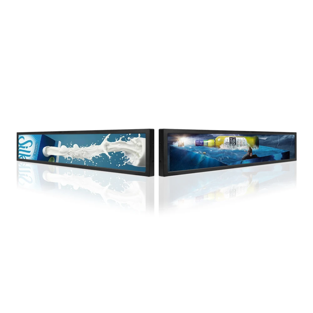 

24 29 37 47.6 Inch Ultra Wide Stretched Bar Lcd Player Banner Display Screen Hd Lcd Digital Signage For Advertising