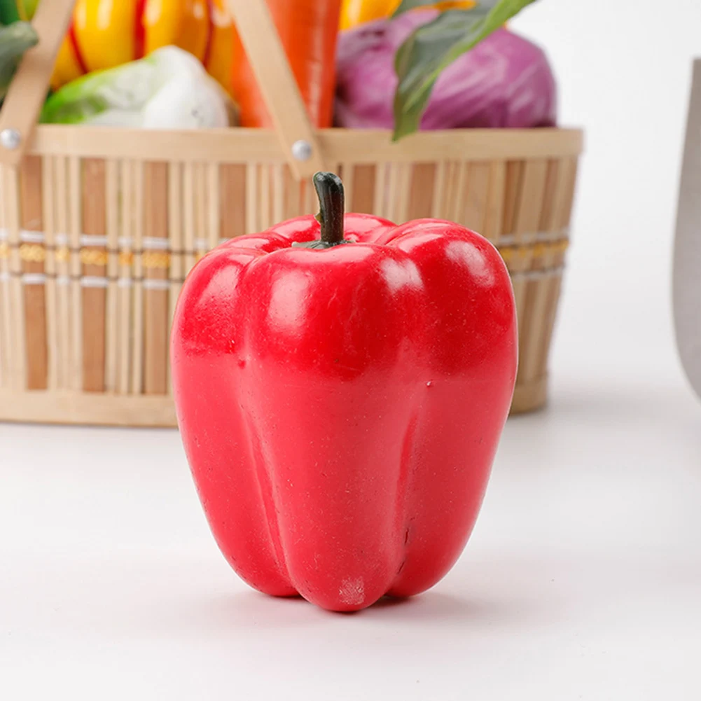 1 Piece Simulated Vegetables Green PVC Material Fake Vegetable Model Home Decor Festive Party Restaurant - Image 5