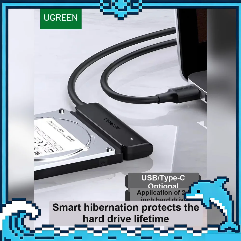 UGREEN 70610 USB C to SATA Adapter Cable for 2.5 Inch SATA HDD SSD 5Gbps