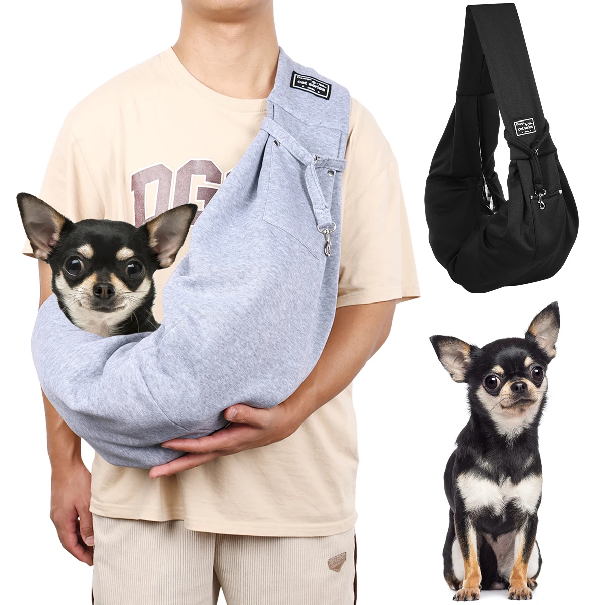 Dog Crossbody Bag Breathable Dog Bag with Adjustable Shoulder Strap Soft Travel Puppy Bag with Pocket Multipurpose Dog