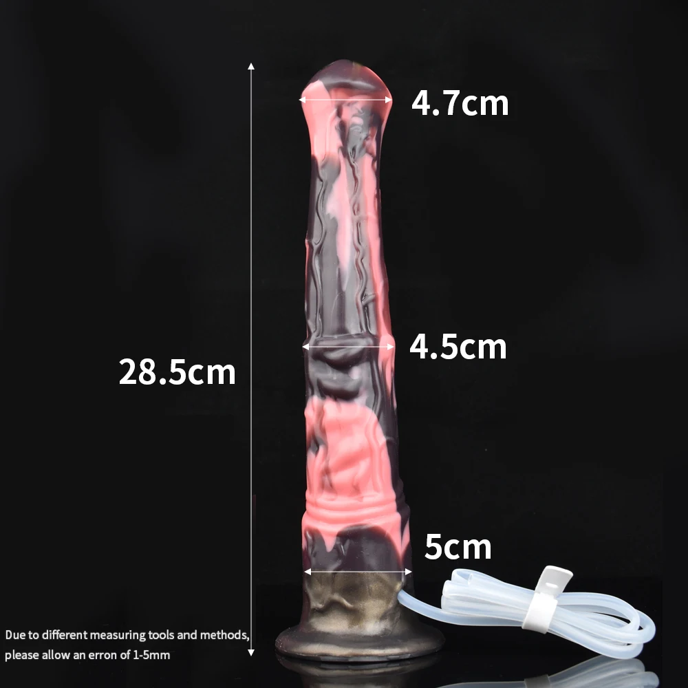 YOCY Long Dildo Horse Penis Ejaculating Sex Toy For Women Men Anal Climax Masturbator With Powerful Suction Cup Silicone Dildo