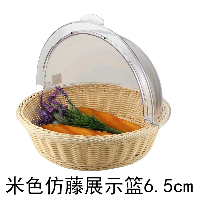 Restaurant Round Stainless Steel Bread Display Basket Sum Food Grade Imitation