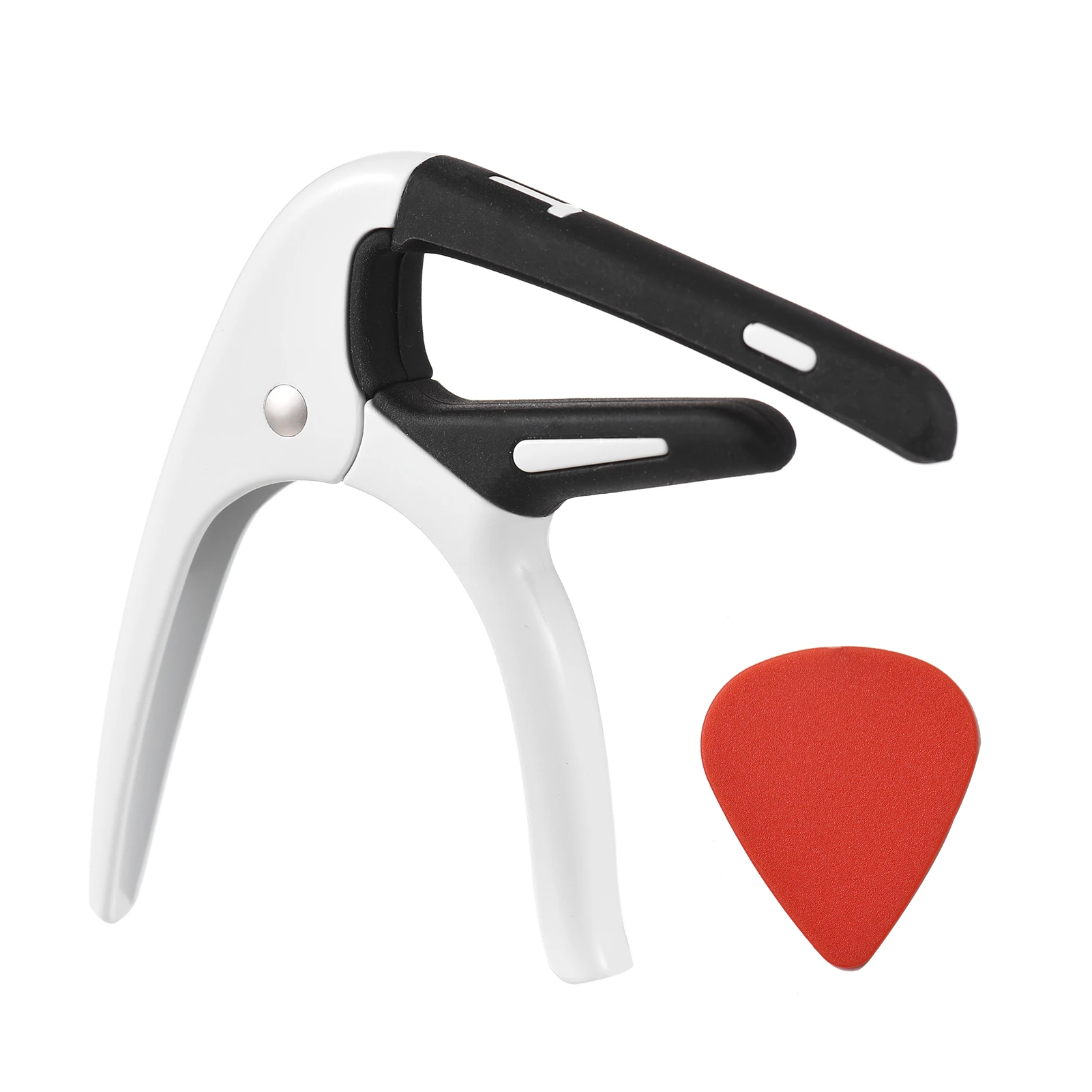 Portable Zinc Alloy Guitar Capo Professional Guitar Tone Changer with Guitar Pick for Acoustic Electric Guitars Ukulele Mandolin