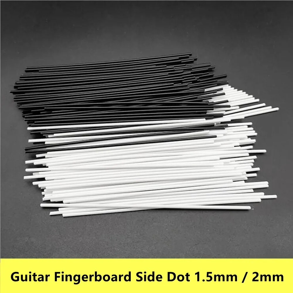 5pcs Guitar Side Dot Markers Rods Fretboard Position Marker Inlay Fingerboard Black/White 1.5mm 2.0mm 100mm Long Accessory